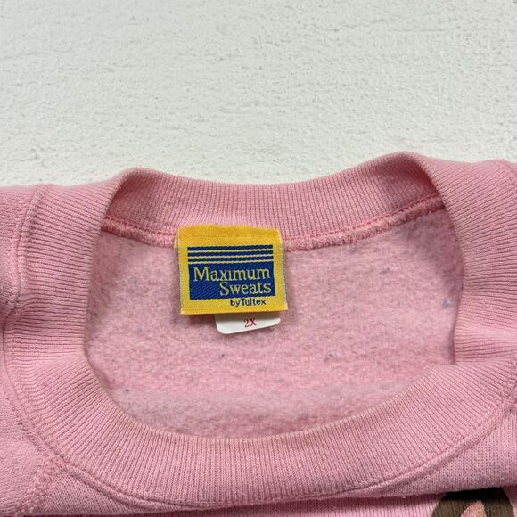 Vintage 80s Bunny Strawberries Graphic Crewneck Sweatshirt, Size 2X - Picture 6 of 10